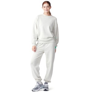 Future Planet Womens Saturn Premium Fleece Lined Soft Cotton Sweatpants Loose Fit Ash Grey - 1 of 4
