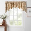 Ellis Curtain Regency Swag Shaped 3" Rod Pocket Valances for Windows 50" x 30" Antique - 2 of 4