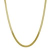 Black Bow Jewelry 5mm 10k Yellow Gold Solid Herringbone Chain Necklace - 3 of 4