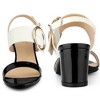Perphy Women's Open Toe Two Straps Slingback Chunky High Heel Sandals - 2 of 4