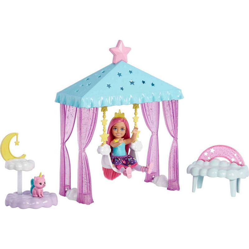 Barbie Dreamtopia Chelsea Doll Nurturing Fantasy Playset and Pet Kitten, 1 of 7