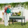 Tangkula Raised Garden Bed w/ Cover & Legs Roll-up Window Climbing Trellis Drainage Holes - 2 of 4