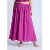 ELOQUII Women's Plus Size Flowy Printed Maxi Skirt - 3 of 4