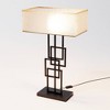 Infibrite 27" Geometric Chic Table Lamp: Modern Torchiere, ETL Listed, Linen Shade - 3 of 4