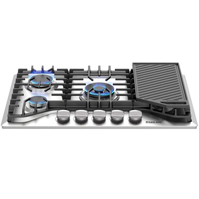 GASLAND PRO GH3305SF 30-Inch 5-Burner Built-in Gas Cooktop, NG/LPG Convertible, Stainless Steel