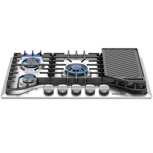 GASLAND PRO GH3305SF 30-Inch 5-Burner Built-in Gas Cooktop, NG/LPG Convertible, Stainless Steel - 1 of 4