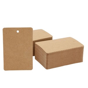Juvale 200 Pack Large Kraft Paper Gift Tags, Merchandise Tags, for Weddings, Birthdays, Party Favors, Brown, 2 x 4 In - 1 of 4