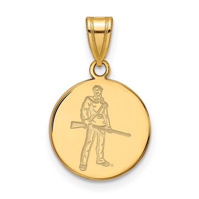 Black Bow Jewelry 10k Yellow Gold West Virginia Mountaineers NCAA Medium Pendant