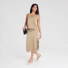 Women's Lace Trim Satin A-Line Skirt - A New Day™ - 4 of 4
