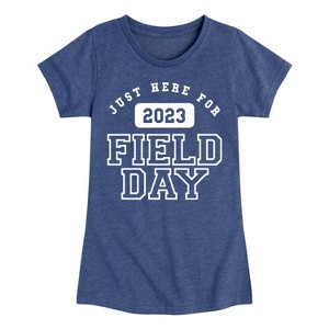Girls' - Instant Message - Here For Field Day Fitted Short Sleeve Graphic T-Shirt - 1 of 4