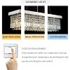 Ludomide Rectangular Crystal Chandelier for Dining Room, Modern Kitchen Island Light Fixture, 31.5" x 10" x 10", Flush Mount, Silver - 3 of 4