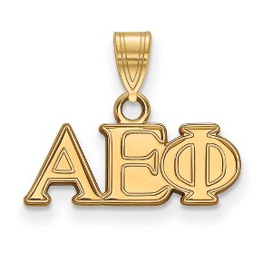 Black Bow Jewelry 14k Yellow Gold Plated Sterling Silver Alpha Epsilon Phi Greek Life Small Pendant - 1 of 3