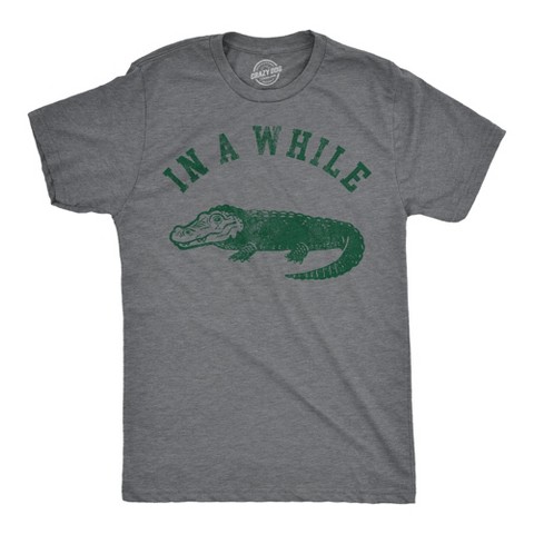 Мужские футболки Crazy Dog T-Shirts, Inc. Mens Funny T Shirts In A While Crocodile Sarcastic Croc Graphic Tee for Men - Crazy Dog Men's T Shirt for Animal Lovers Dark Grey L