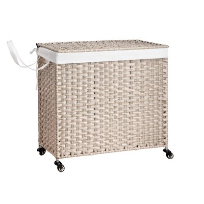 AZL1 Life Concept Utility Storage Bins Multi-Purpose Laundry Hamper for Home Organization and Storage Solutions, Beige, 27.6"*13.4"*26.4"