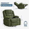 360° Swivel Recliner Chair for Adult, Linen Rocker Chair with 3 Positions/2 Side Pockets/Cup Holders, Manual Nursery Glider Rocking Chair - 2 of 4