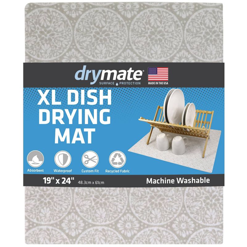 Drymate 19&#34;x24&#34; Dish Drying Mat - Tan Global, 1 of 22