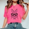 Simply Sage Market Women's Bunny Face With Bowtie Short Sleeve Garment Dyed Tee - 2 of 3