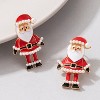 Red Santa Stud Earrings for Women, Christmas Jewelry Gift. - 3 of 4