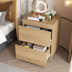 Famapy 2 Drawer Nightstand Set Bedroom Modern Designed Bedside Dresser End Table Chest - 1 of 4