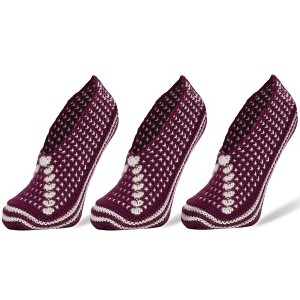 Crochet Slipper Socks for Women 3 Pairs Shoe Size 5-7 - 1 of 3