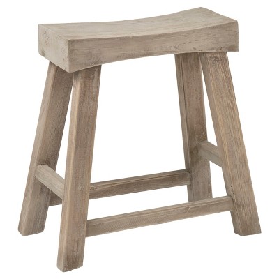 Bennett Rubberwood Stool - Brown - East At Main