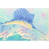 Olivia’s Home Splashing Sailfish Doormat – Coastal Indoor/Outdoor Coir Entry Mat , 22" x 32", Nautical Decor Accent - 2 of 3