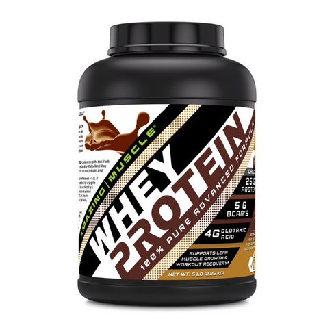 Amazing Muscle Whey Protein Isolate & Concentrate Chocolate Flavor 5lbs ...