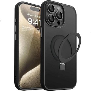 Entronix [Magnetic] Case Compatible with iPhone 15 Pro Max - Translucent Frosted Matte Gripstand - 1 of 4