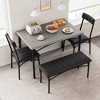 Whizmax Dining Table Set for 4, Kitchen Table with Upholstered Chairs and Bench, Kitchen Table Set for Small Space, Apartment, Home, Studio - 4 of 4