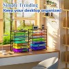 Simple Trending 2 Pack 8 Tier Letter Tray Paper - Mesh Desk File Organizer for Office School Desktop, Black - 2 of 4