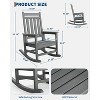 Adirondack Outdoor Rocking Chair - All Weather HDPE Plastic, Wide Armrests, Classic Fire Pit Chair, Easy to Install, Supports 380LBs - 3 of 4