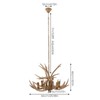 YIYIBYUS Resin Antler Chandelier Lighting 6 Light Ceiling Pendant Light - 4 of 4