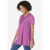 Woman Within Plus Size Rounded V-Neck Crochet Tunic - 4 of 4