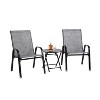 KTMBDW 3 Pieces Patio Set Outdoor Patio Conversation Textilene Bistro Set Modern Porch Lawn Chairs with Coffee Table for Home and Balcony - 4 of 4