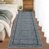 Scalloped Machine Washable Non-Slip Bordered Rug Non-Shedding Soft Low Pile Modern Accent Rugs - 3 of 4
