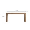 63" Natural Solid Wood Console Table,Narrow Entryway Table for Hallway Foyer,Long Sofa Table Behind Couch–The Pop Home - 4 of 4