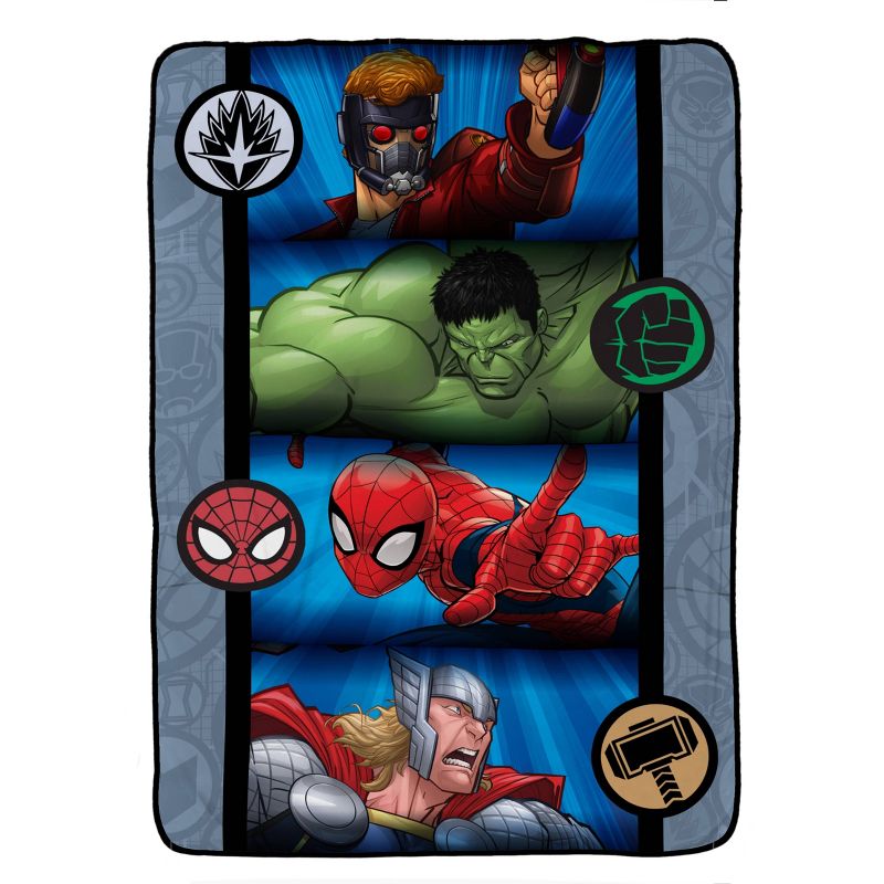 Marvel Avengers Full Bed Kids&#39; Blanket Gray, 4 of 5