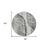 Gray Taupe And Silver Abstract Washable Indoor Outdoor Area Rug - 3 of 4