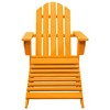 vidaXL Patio Adirondack Chair with Ottoman Solid Fir Wood Orange - 2 of 4