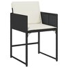 vidaXL Patio Chairs with Cushions 4 pcs Black Poly Rattan - 3 of 4