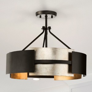 Urban Ambiance Luxury Cosmopolitan Indoor Ceiling Light,  15-3/8''H x 19"W x 19''D,  Matte Black Finish, UHP4701 - 1 of 4
