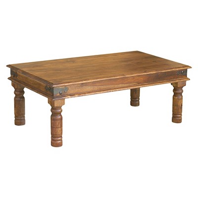 Handcrafted Thakat Rustic Coffee Table - (16H x 43W x 24D) - Natural - Timbergirl