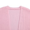 Girls' Oversized Long Sleeve Cardigan Open Front Lantern Sleeve Knit Sweater with Pockets - 4 of 4