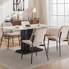 INFURNIC Dining Chairs Modern Retro Linen Chair with Curved Backrest and Metal Legs for Kitchen and Dining Room, Beige, 22.6"*19.4"*32.8" - 2 of 4