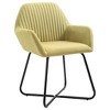 vidaXL Dining Chairs 2 pcs Green Fabric - 2 of 4