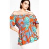 Women's Plus Size Sophia Top - orange | CITY CHIC - image 4 of 4