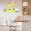 Unique Bargains Acrylic Floating Wall Display Shelves for Bathroom Living Room 3 Pcs - 4 of 4