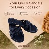 CUSHIONAIRE Laguna Slip-On Sandals for Women with Braided Straps and Cushioned Footbed, Flat Casual Slides - 3 of 4