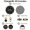 Big Dot of Happiness Adult Happy Birthday - Gold - Birthday Party Paper Charger & Table Decorations Chargerific Kit for 8 - 3 of 4