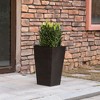 Okak 3 Pack Stackable Indoor Outdoor Planters with Drainage Holes Stylish Flower Pots for Garden/Patio/Balcony/Front Door/Entryway - 4 of 4